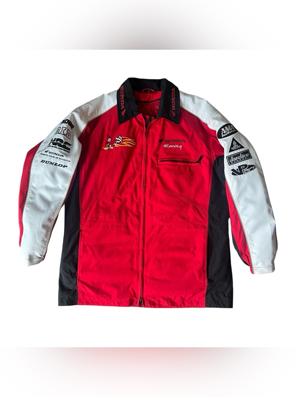 Official Honda Racing Woody Woodpecker Red Black Motorsport Jacket